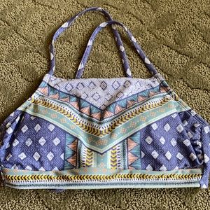 Blue Printed Halter bikini top by xhilaration (M)